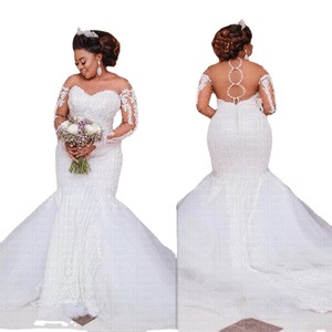 Nouvelle Robe de Mariée Hiver 2022 pour la Mariée – Vente en Gros et Livraison Directe – Manches Longues, Dentelle, Coupe Sirène avec Dos Nu et Décoration Florale - Product Image 5