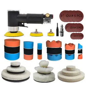 Pneumatische Polijsten Slijpmachine 2Inch 3Inch Mini Orbital Air Sander Air Gereedschap Buffer Dual Action Orbitale Polijstmachine Voor auto