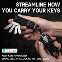 Detachable Compact Car Keys Holders Organizer with tracker Metal Aluminum Findmy Keychain Wholesale