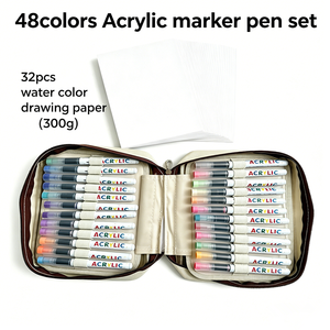 Marqueurs de peinture acrylique non toxiques 48 couleurs, encre liquide directe à haute saturation, pour roches, bois, verre, toile, tissu - Product Image 2