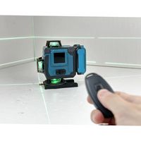 Niveau laser numérique multifonctionnel 4D 16 lignes croisées avec réglage de hauteur, kit de points 360° et trépied en aluminium