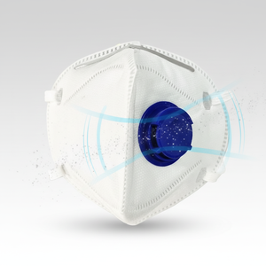 Mascarilla Respiratoria <span class=keywords><strong>FFP2</strong></span> con Válvula de Exhalación Profesional, Alta Eficiencia, Blanca, Equipo de Protección, Doble Correa - Product Image 1