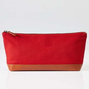 All Purpose Utility Zipper Pouch EDC Organizer Water Resistant Durable Waxed Canvas Leather Travel Pouxh Pencil <strong>Case</strong> <strong>Make</strong> <strong>up</strong> Bag - Product Image 2