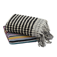 Handloomed Turkish Towel fait à la main modèle de pompon de luxe multicolore ensemble grand et taille de la main hammam hammam.