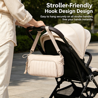 Organisateur de poussette et accessoires de grande taille avec sac isotherme, sac de rangement pour bonbons résistant à l'eau pour poussette de bébé, pour mamans