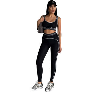 2025 nuevas mallas de cintura alta para mujer, trajes de entrenamiento sin mangas, ropa de <span class=keywords><strong>yoga</strong></span> para gimnasio, ropa deportiva estampada de diseñador, <span class=keywords><strong>conjunto</strong></span> de <span class=keywords><strong>Yoga</strong></span> para mujer - Product Image 2