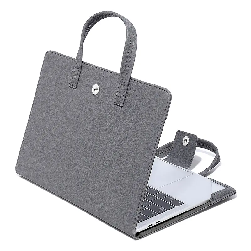 Hot Selling Quality PU Leather Laptop Bag Women Waterproof Cover Case Foldable Laptop Soft Shell Computers