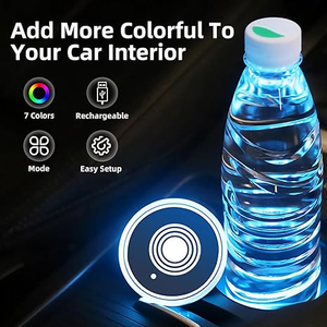 Posavasos LED para Coche con Carga USB, Luz para Portavasos, Logotipo Personalizado, Accesorio Interior para Coche, Regalo Promocional - Product Image 2