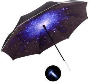 ร่มพับได้แบบตรง23 "ทันสมัยสำหรับผู้หญิงดีไซน์สวยพร้อมกรอบไฟเบอร์กลาสแบบปรับแต่งได้ตามต้องการ - Product Image 1