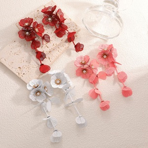 Jingciren Boutique Cross-border Hollow Flower Tassel Earrings Dopamine Advanced <b>Spray</b> <b>Paint</b> Earrings Girls Atmosphere Earrings - Product Image 1