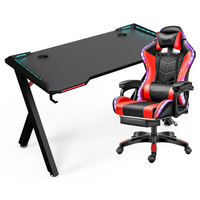 Ensemble bureau et chaise de gaming ergonomique pour e-sport, chaise de gamer, ensemble bureau et chaise pour ordinateur de bureau à domicile