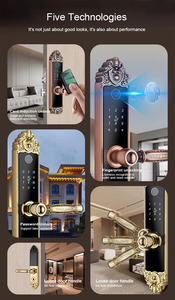 <span class=keywords><strong>Cerradura</strong></span> de Puerta <span class=keywords><strong>Principal</strong></span> de Lujo Estilo Europeo con Huella Dactilar y Contraseña, <span class=keywords><strong>Acceso</strong></span> por Aplicación TTlock TUYA, <span class=keywords><strong>Cerradura</strong></span> Digital para Puerta de Madera y Acero con Pestillo Único 5050 - Product Image 5