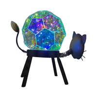 Lampe de jardin solaire LED pour animaux, décoration extérieure étanche en forme de chat et de lapin mignon pour patio et balcon.