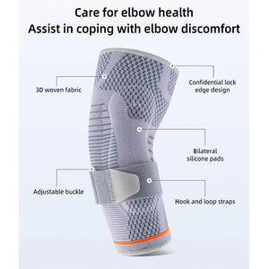 Aofit Coudière de soutien à sangle réglable avec coussinet en gel, manchon de compression tricoté, léger et respirant, stabilisateur d'articulation du coude - Product Image 4