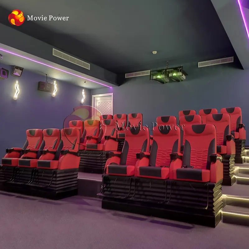 Hermosos asientos grandes de cine en casa 4D, sillas de cine cómodas, asiento de Cine de efecto especial para cine en movimiento para ventas