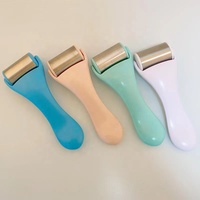 Rouleau de glace en acier inoxydable personnalisé avec logo pour le visage, outil de beauté anti-gonflement, pour raffermissement de la peau et thérapie par le froid, vente en gros