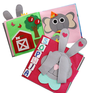 Giocattoli di coniglio Montessori sensoriali educativi portatili educativi per bambini in tessuto morbido si sono sentiti indaffarati libro tranquillo - Product Image 4