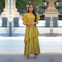 Robe plissée grande taille tendance printemps/été 2026, design élégant et unique avec manches lotus pour femmes, robes décontractées