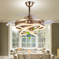 Ventilateurs de Plafond Rétractables Direct Usine avec Lumières et Télécommande, Dimmable 3CCT, Moteur BLDC Réversible pour Chambre Salon