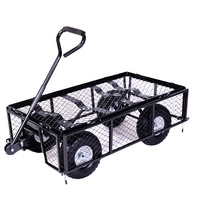 Chariot utilitaire de jardin, chariot de jardin robuste en maille, chariot à benne, chariot utilitaire avec connecteur de Traction