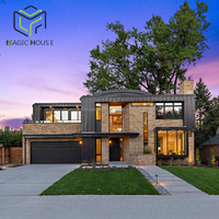 Villa en acier léger Magic House en Amérique, construction préfabriquée de luxe, structure en acier léger à construction rapide
