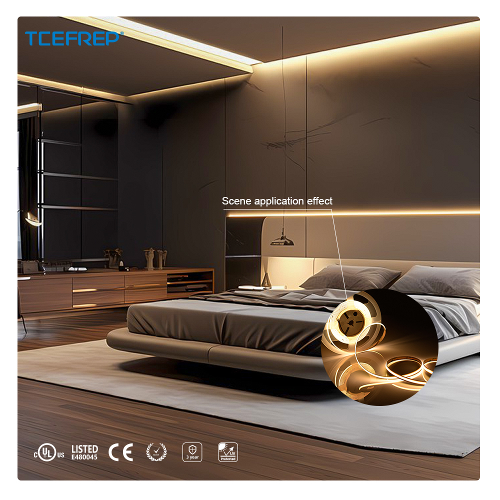 PERFECT Hot Sale COB LED Strip Light 2700K-6500K CRI≥90 528LED/m 1300LM/M 13w/m DC24V Free Cutting for Indoor Decor Lighting