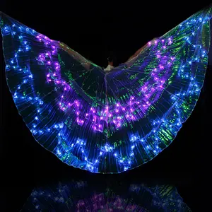 New Wings Isis LED Sticks Multicolor Accesorios de rendimiento para adultos Ángulo de 360 grados Ala Lámpara de mariposa Accesorios Espectáculos de Navidad