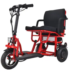 Fauteuil roulant électrique pliable pour adultes, à 3 à 4 roues, stocks en europe et aux états-unis