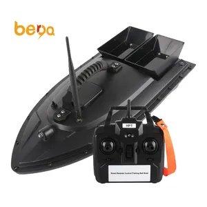 Perahu RC 500M, Perahu Umpan Pancing Kendali Jarak Jauh 2Motor, Pencari Perahu Bersarang, dengan 2 Hopper Umpan dan Lampu Malam