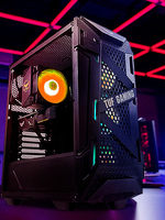 Boîtier de jeu TUF GT301 Gunner, format ATX, fenêtre latérale en verre trempé, support de refroidissement liquide pour PC de bureau