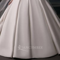 Robe de mariée de luxe Lsgz11, corset à col cœur, franges perlées, satin plissé, robe de bal, Jancemebr
