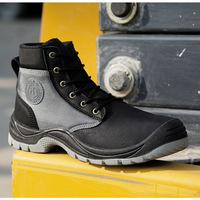 Botte de Travail Homme ZG JB009 avec Tige en Toile et Cuir PU Buffle, Embout Acier, Semelle Intérieure en Maille et Acier – Utilisation Printemps/Été et Automne/Hiver