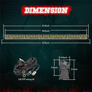 5D Đen Đôi Hàng dẫn thanh ánh sáng 12V 24V Combo chùm mô hình bề mặt gắn kết cho 4x4 offroad Xe Tải Điều Kiện Mới - Product Image 6