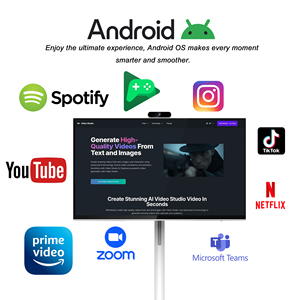 Téléviseur LED intelligent 32 pouces compatible avec Android OS, rétroéclairage LED, définition HDTV, boîtier blanc, multi-usages pour la maison - Product Image 5
