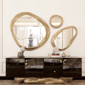 Specchio Decorativo Irregolare Creativo di Lusso da Fabbrica di Mobili Personalizzati di Alta Qualità a Dongguan OEM/ODM per Soggiorno di Villa - Product Image 2