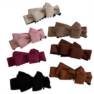 Barrette à cheveux en forme de banane multi-couches de haute qualité coréenne pour l'automne, barrette à cheveux pour femme, barrette à cheveux faite à la main, crème douce, style sœur, vent - Product Image 1