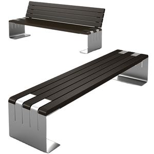 Tablillas de madera para muebles de calle, banco público al aire libre, venta al por mayor de fábrica, Banco de hierro fundido - Product Image 1