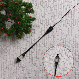 LQS21-modelo de tren de <span class=keywords><strong>ferrocarril</strong></span>, accesorios a escala 1:87 HO, lámpara de <span class=keywords><strong>calle</strong></span> blanca cálida - Product Image 2
