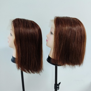 Letsfly parrucche dritte a prezzo molto basso, 100% <span class=keywords><strong>capelli</strong></span> umani #4 #27 parrucche di colore marrone con chiusura in pizzo spedizione rapida - Product Image 4