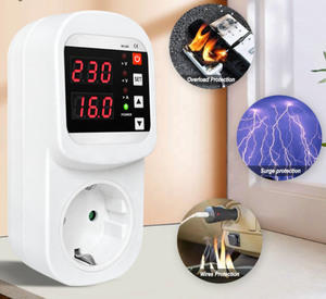 16A cắm ổ cắm đa chức năng hiện tại điện áp bảo vệ tăng kép hiển thị kỹ thuật số ổn định điều chỉnh thiết bị trong nước - Product Image 5