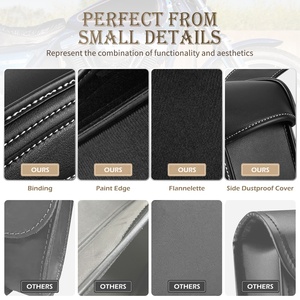 NiceCNC 2 pièces Sacs latéraux universels en cuir PU pour <span class=keywords><strong>moto</strong></span> avec serrure à combinaison Bagages Panier - Product Image 4