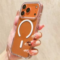 Coque magnétique transparente en acrylique pour iPhone 17 Pro Max – Accessoire mobile très demandé