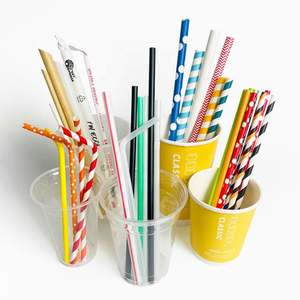 Pailles en papier biodégradable colorées et pliables pour boissons, pailles en plastique transparentes pour bubble tea - Product Image 5