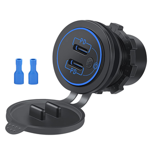 双<span class=keywords><strong>USB</strong></span> 2.1A QC2.0快速充电插座防水盖12-24V通用点烟器电源插座适用于汽车、房车、高尔夫球车 - Product Image 3