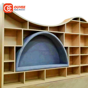 رفوف عرض مكتبة مساحة هادئة مع أدراج مكتبة خشبية مع مقاعد مريحة - Product Image 6