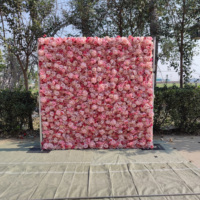 Mur de fleurs artificielles 3D enroulable DKB, très vendu, pour événements, mariages, Saint-Valentin, décoration florale réutilisable