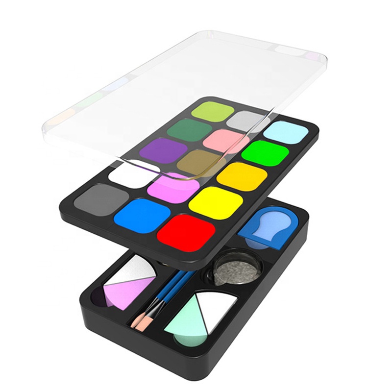 Hot selling Strong functionality body face painting cosmetics color palette easy fun with body painting palette