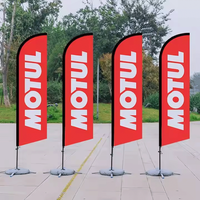 Fabricants de drapeaux de plage personnalisés à bas prix Grands fanions marketing à plumes Support de bannières publicitaires extérieures Polyester UV