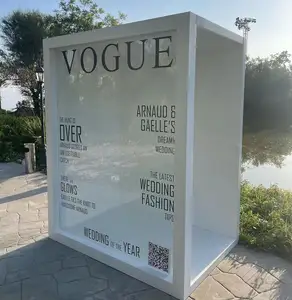 Dekorasi pesta pernikahan latar belakang fotografi kotak Stan foto majalah PVC Latar Belakang acara iklan pameran dagang Stan vogue