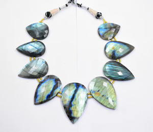 สร้อยคอลาบราดอไรต์คุณภาพสูงสร้อยคอลูกปัดสไตล์คลาสสิกสำหรับไข่มุกน้ำจืด - Product Image 1